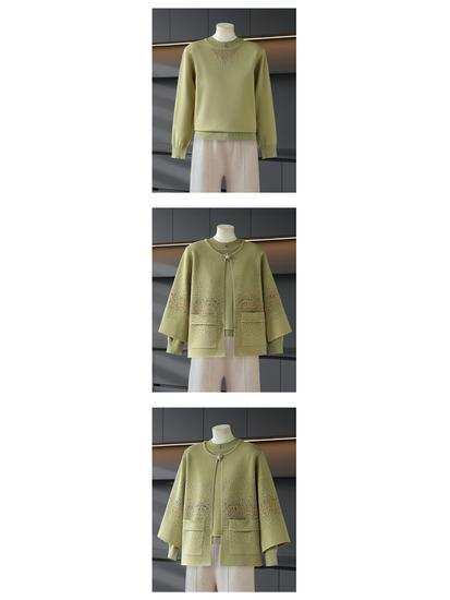 Mom's Stylish Knit Fleece Winter Suit: Two-Piece Base Layer Set for Middle-Aged & Elderly Women - Year of the Rat Edition, Happy Mother-in-Law