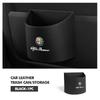 Car Stickers For Alfa Romeo Leather Car Logo Water Cup Organizer Holder NO Hanging Waterproof Trash Bin For Alfa Romeo Giulietta 94