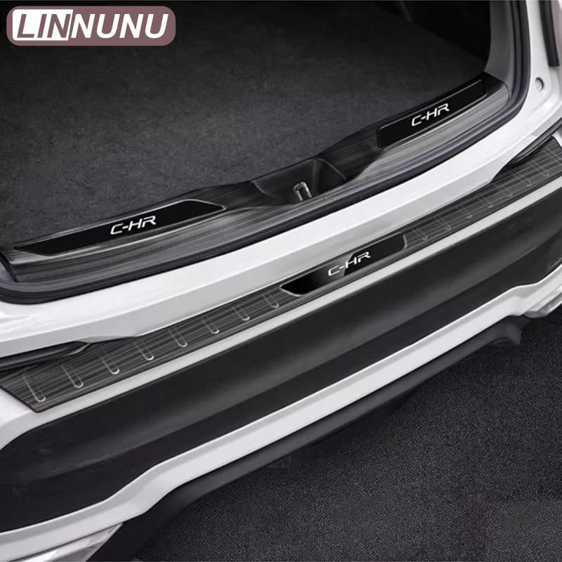 2 шт. CHR Автоаксессуары Защита багажника Накладка на порог Защитная накладка на задний бампер Накладка на порог двери Для Toyota C-HR 2018 -2025 2024