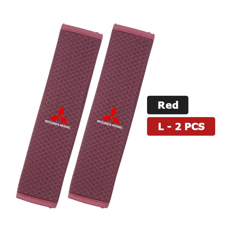 cxdjmy1 For Mitsubishi 1/2PCS Car Seat Belt Cover Adjustable Ice Silk Safety Protection Shoulder Pad Outlander Lancer Cross Colt Xpander