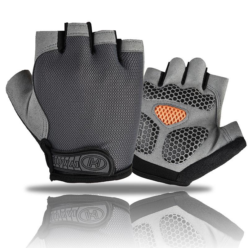 Spring and Summer Men's Mesh Fabric Breathable Bicycle Half Finger Outdoor Cycling Sport