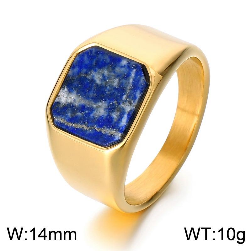 Мужское кольцо Bold Vintage Amber Stone Black Onyx из нержавеющей стали, квадратное, в стиле хип-хоп, готический, панк, байкерский аксессуар