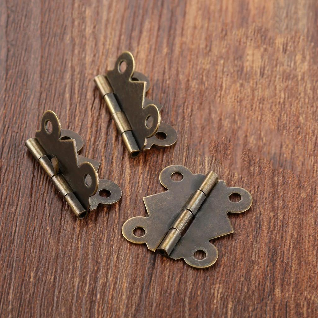 20Pcs Brushed Bronze Butterfly Hinges - Art Deco, Easy Surface Mount for Jewelry