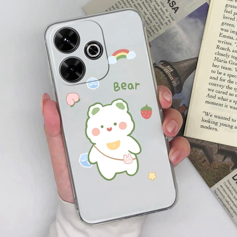Совместимость с Xiaomi Redmi A3 Pro A4 Note 14 Pro Plus 13 14C 14R K80 Pro K70 Ultra 4G 5G новый чехол милый сова прозрачный силиконовый прочный противоскользящий для Redmi