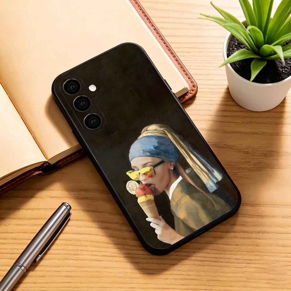 Эстетичный Забавный Давид Мона Лиза - Чехол для Телефона для Samsung Galaxy A73,A72,A71,A70,A53,A52,A51,Мягкий Силиконовый Черный Чехол