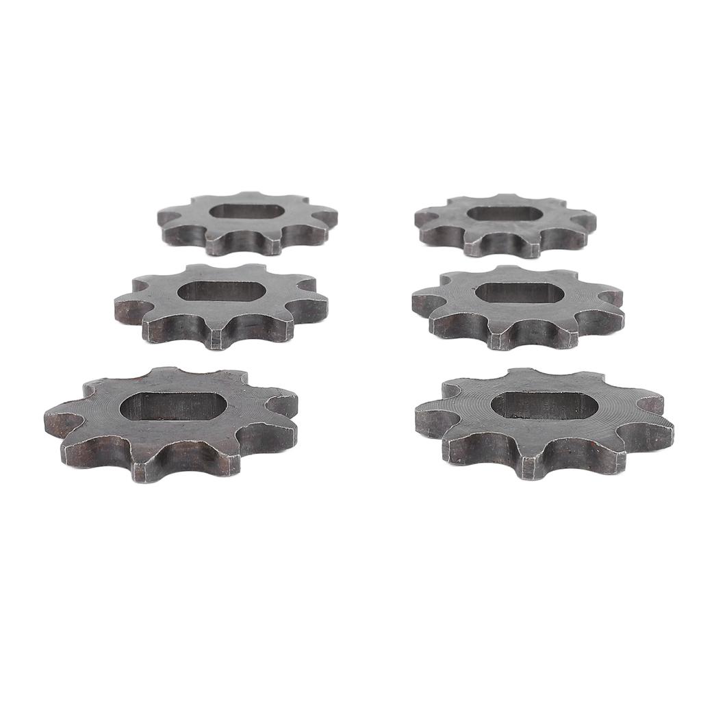 6 шт. Стальные передние звездочки 420 9T, внутренний диаметр 12x17 мм, передняя звездочка двигателя для цепей 420