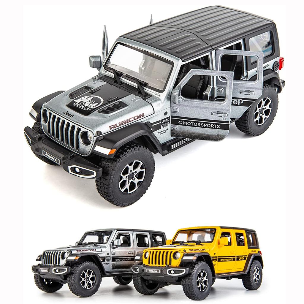 1/22 масштабная игрушечная машина для бездорожья, 7 дверей для Wrangler, литая под давлением модель игрушечного автомобиля, металлический сплав, детские транспортные средства с фрикционным приводом, двери открываются, свет и звук