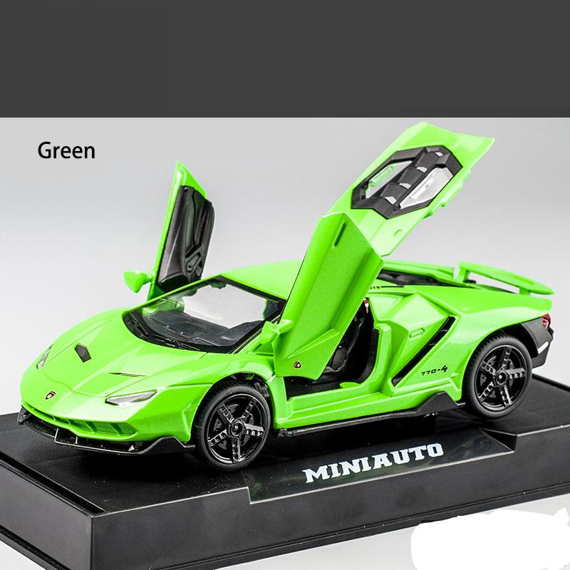 1:32 Lamborghini LP770, модель автомобиля, игрушка, со звуком и светом, откатной автомобиль, игрушки из цинкового сплава для детей, подарок для мальчиков и девочек