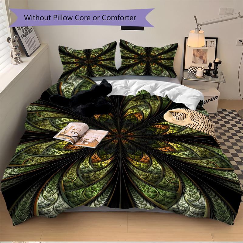 3pcs Abstract Pattern Duvet Cover Set - Machine Washable, Includes 1 Cover and 2 Pillowcases, No Core Included yy251013037