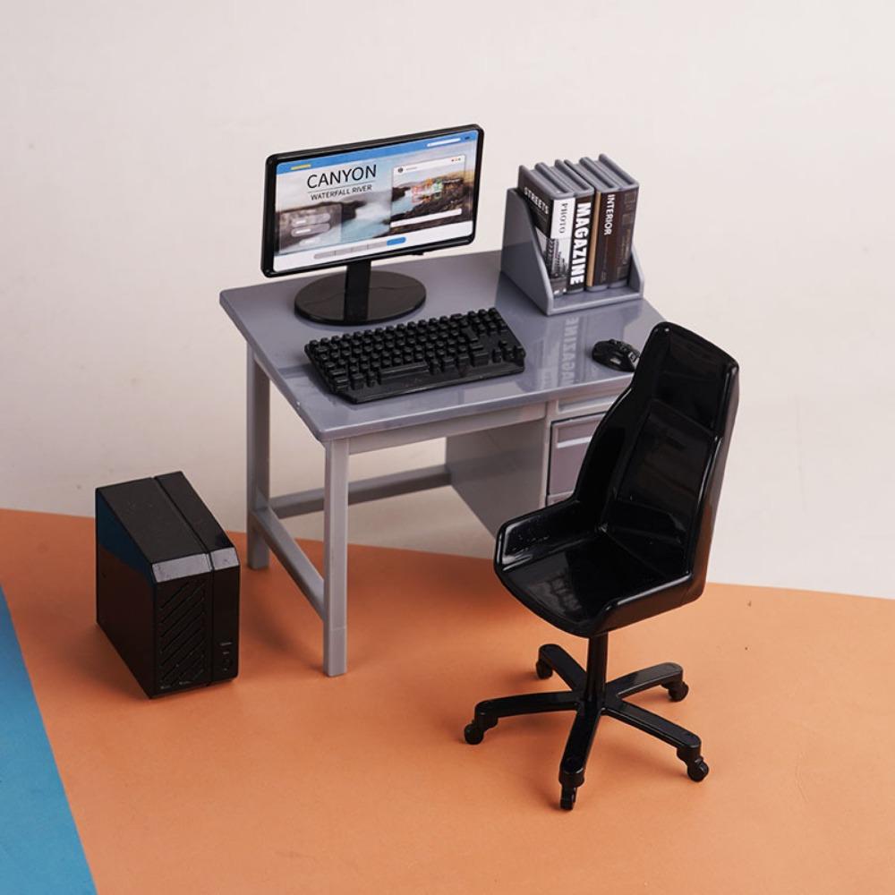 Mini 1/12 Dollhouse Miniature Computer 1:12 Laptop Computer  Room Furniture Decor