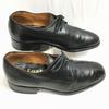 Loake Made In England Vintage Plain Toe Business Shoes Black Size 6EEE / 24.5-25.0cm Men's(USED)