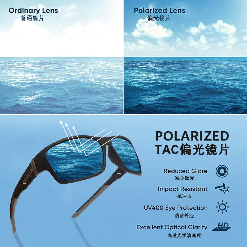 2026New outdoor polarized cycling sunglasses, windproof sunglasses, UV protection goggles for fishing and mountaineering9605