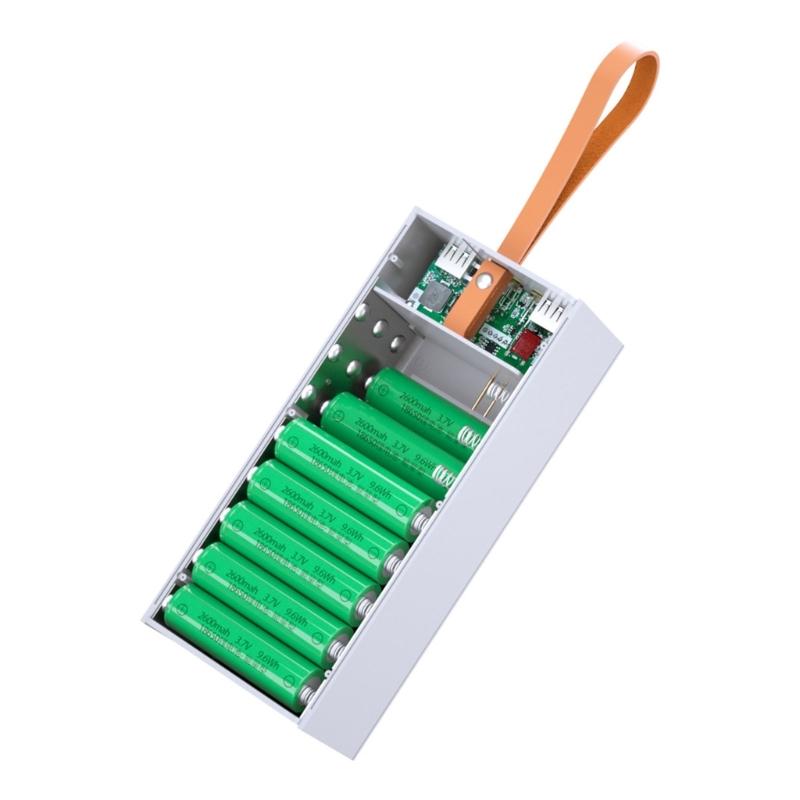 Кейс для хранения 24 аккумуляторов 18650, Power Bank с быстрой зарядкой PD, поддержка беспроводной зарядки / функций быстрой зарядки