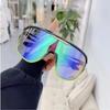 Outdoor Sports Film Mirror Men Sunglasses Women One Piece Large Frame Goggle Sun Glasses Colorful Cycling Windproof Eyewear Uv