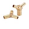 Equal Reducing 4 5 6 8 10 12 13 14 16 19 mm Hose Barb Y Shaped 3 Ways Brass Pipe Fitting Connector Splitter Coupler Home Garden