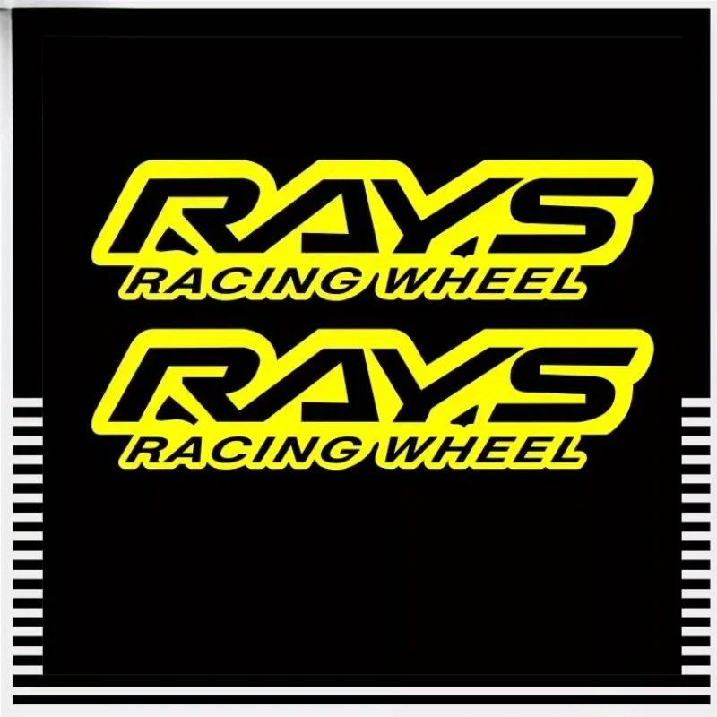 2 шт./НАБОР Наклейки с логотипом дисков RAYS Racing, Виниловые наклейки для автомобиля, ноутбука, чехла телефона, Стильный декор для тюнинга и подарок для энтузиастов