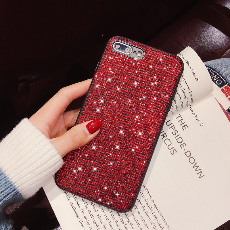 Women Glitter Bling Phone Case Luxury Soft Protective Back Cover For iPhone Samsung Huawei Honor Xiaomi Redmi