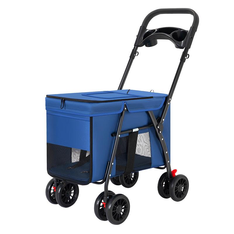 Многофункциональная тележка для собак среднего и крупного размера, для путешествий на открытом воздухе, большая тележка для выгула собак, портативная и складная