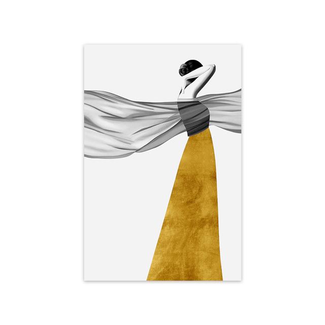 Абстрактная женщина настенное искусство современная мода женские постеры для дома холст картина для интерьера безрамное настенное искусство без рамки