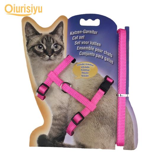 Nylon Pet Lead Leash Harness Kitten Belt Strap Safety Rope Adjustable Dog Collar Lovely Pet