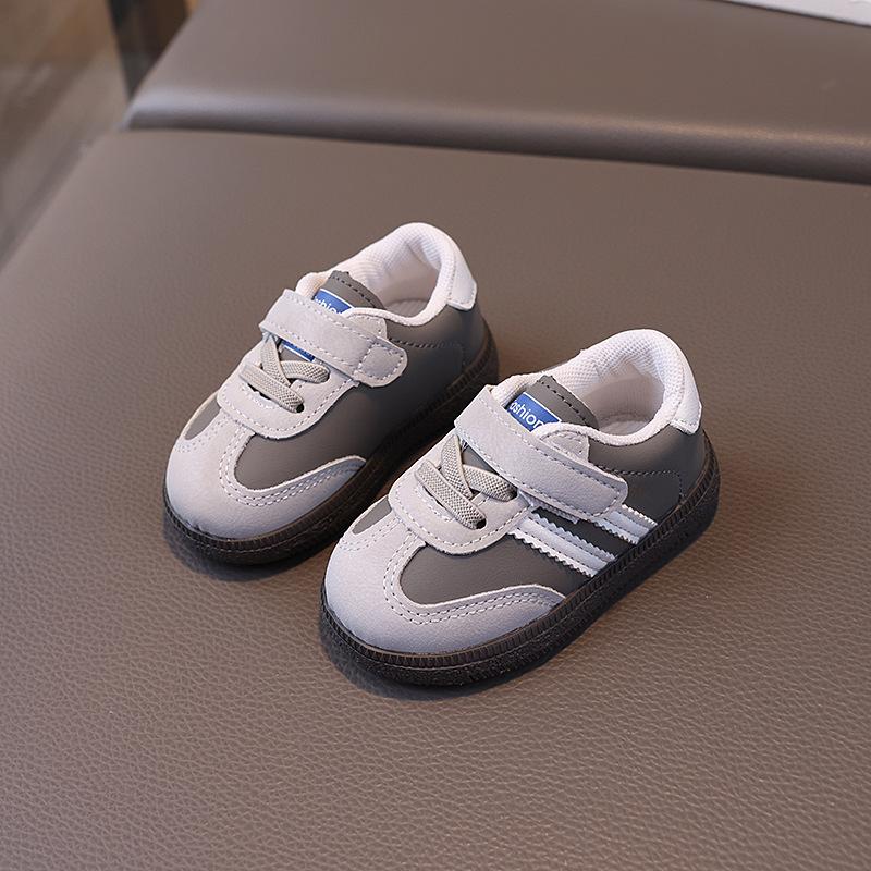 Spring and Autumn New Style Children's Multi-Color German Training Shoes Korean Version Girls' Soft Sole Casual Sneakers Boys' Toddler Shoes1-3Years