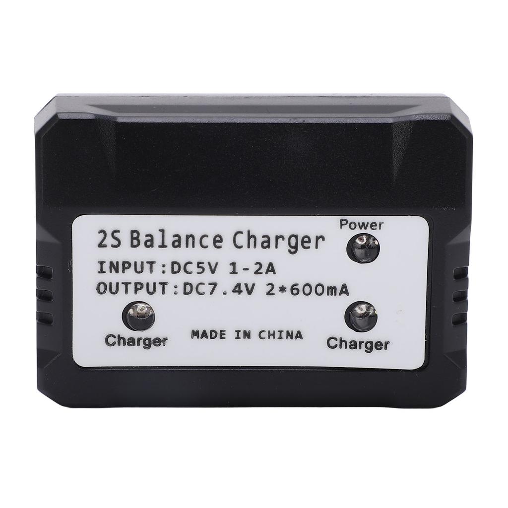 2S балансировочное зарядное устройство 7.4V LiPo зарядное устройство для Wltoys RC Car Boat Plane Toy черный