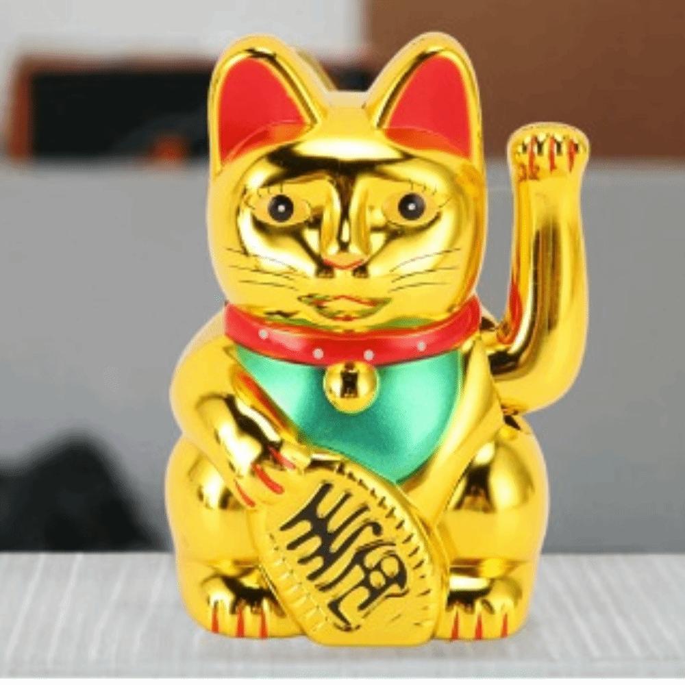 Plastic Feng Shui Fortune Cat golden Home Auspicious Decor Restaurant & Hotel Decor