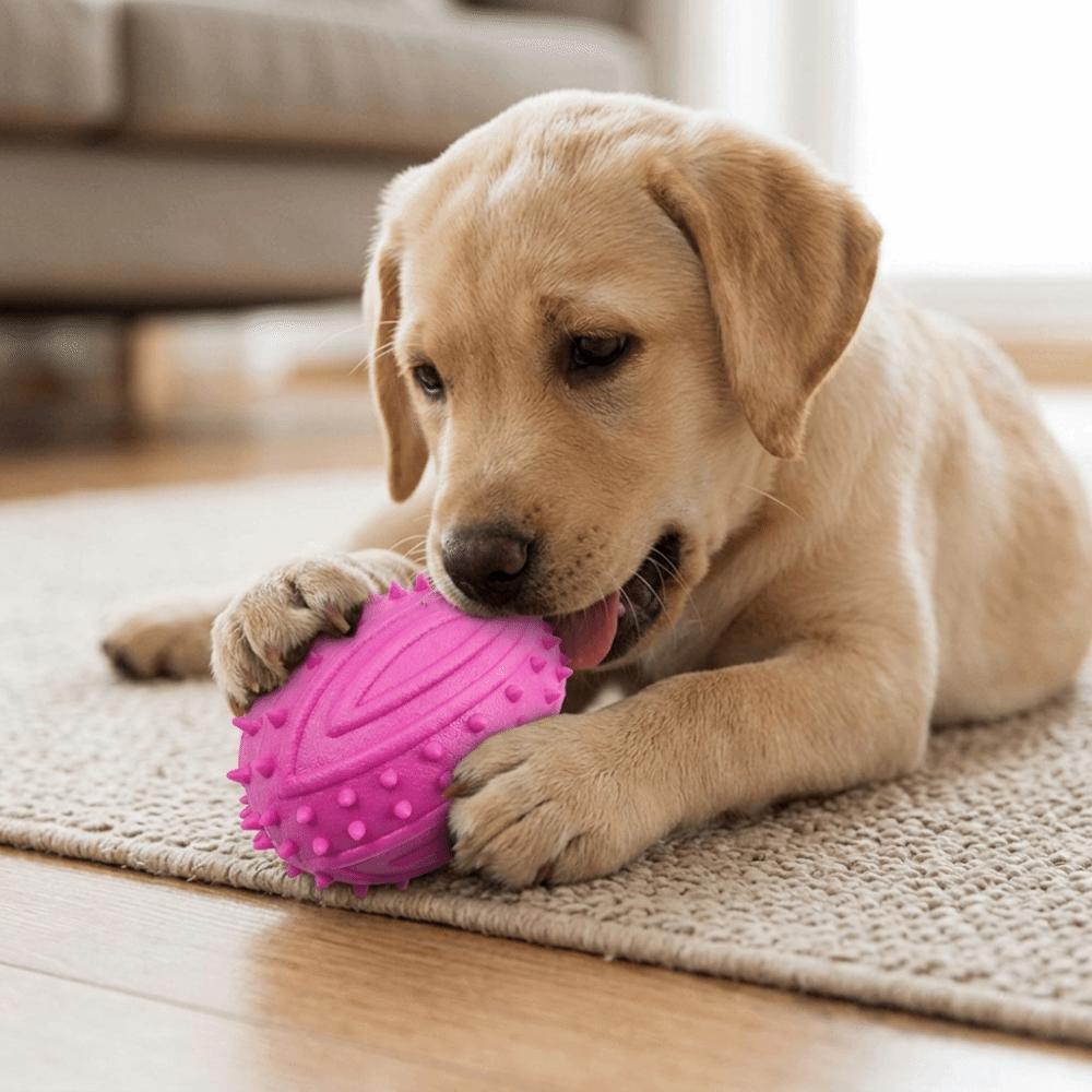 Rugby Shaped Dog Rugby Toy Tpr Dog Molar Toy Teething Support Dog Chew Toy Boredom Relief