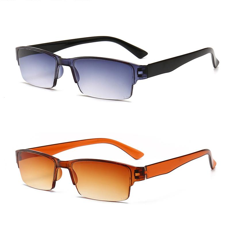 Очки для чтения мужские градиентные рецептурные очки мужские ретро квадратные полуободковые очки для дальнозоркости +1.0 +1.5 +2.0 +2.5 до +4.0