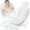 Luxury White Bath Pillow, Soft and Breathable Ergonomic Seat Pad Suitable for Home or Hotel Use, White Design with Head Support and Armrests