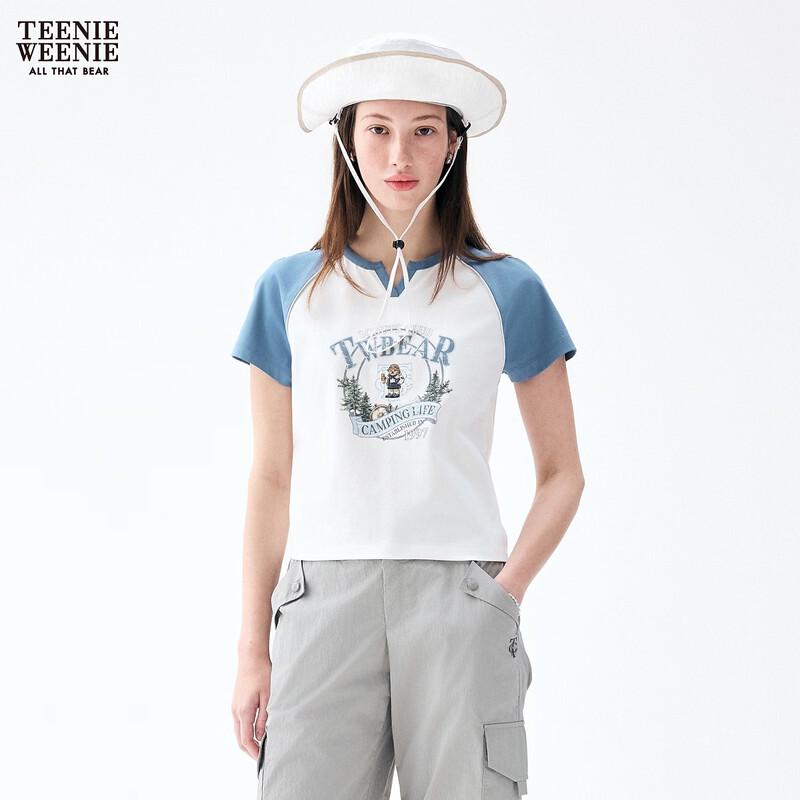 Teenie Weenie Женская футболка с мультяшным мишкой и буквой