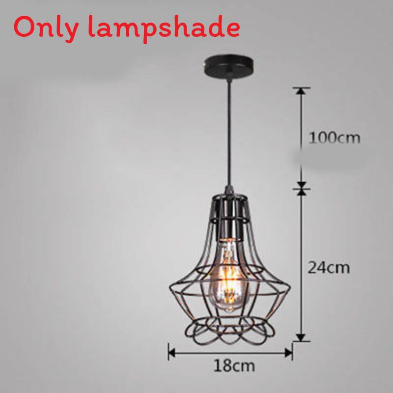 Люстра Модная Простая Ретро Внутренняя Индустриальный Ветер Бар Маленькие Железные Лампы Клетка