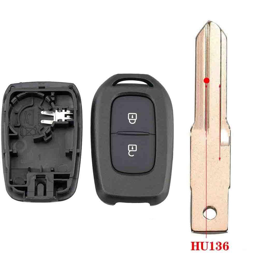 Корпус дистанционного ключа с 2 кнопками для Renault Sandero Dacia Logan Lodgy Dokker Duster 2016, чехол для автомобильного ключа Renault