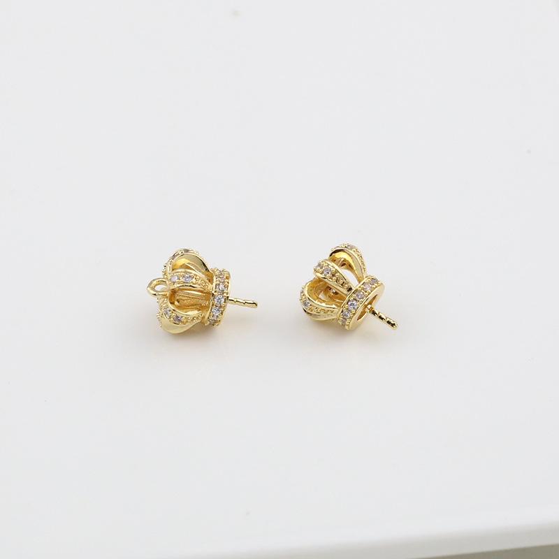 Серьги в форме крыла русалочьего хвоста с 18-каратным медным цирконием и жемчужной подвеской