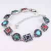 Boho Women Circles Square Colorful Resin Carved Ethnic Bracelet Party Jewelry
