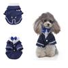 Cute Striped Dog Tuxedo Tailcoat Wedding Outfit Gentleman Pet Suit with Bow Tie for French Bulldog Halloween Costume