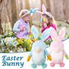2PCS Easter Day Decorations Toy Ornaments Rudolph Faceless Doll Rudolph Toy Plush Toy Easter Gift For Boys And Girls