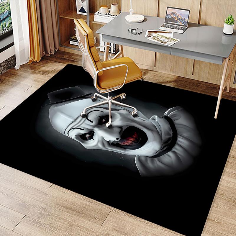 Art the Clown Terrifier Printed Absorbent Washable Carpet, Non-Slip Bathroom Mats, Kitchen Rugs, Yoga Mat,Living Room Entrance, Camping Picnic Rugs