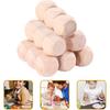 Sewroro 20pcs Wood Dice Unfinished Cube Small Square Blocks Round Cornered Blank Dice for DIY Craft Projects (Size 6)