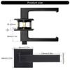 Комплект модернизированных дверных ручек и замка-засова для входной двери, черная ручка, одинаковые ключи, коррозионностойкий замок для наружного использования