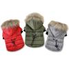 Winter Warm Dog Coats for Small Dogs Fur Hood Jackets Waterproof Pet Puppy Costumes French Bulldog Chihuahua Outfits