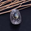 Natural Labradorite Gemstone Handmade 925 Sterling Silver Ring Size 6 O9R03