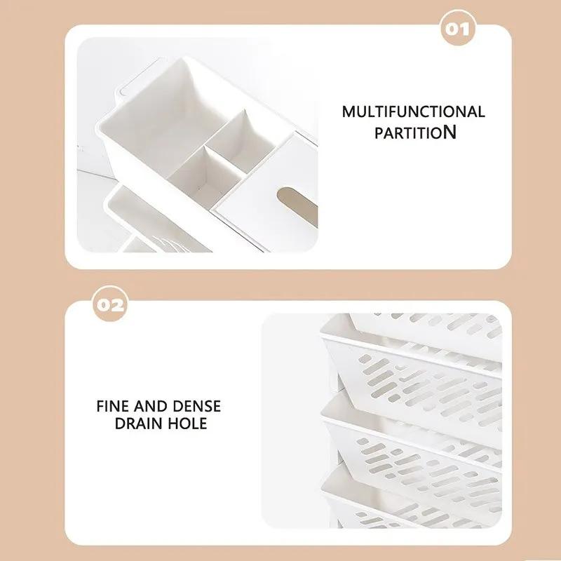 Стеллаж для хранения Книжная полка Стол Стеллаж на боковых колесах Съемный пол Многоэтажный стол в общежитии Боковые хранилища Корзина Стеллажи для хранения