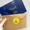 Smile Thank You Stickers,Yellow Smiley Face Thank You Stickers ,Happy Face Mailing Labels 500pcs Round Circle Adhesive Stickers