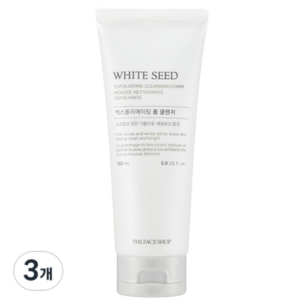 The Face Shop Очищающая пенка-пилинг White Seed, 150 мл, 3 упаковки