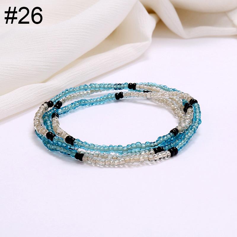 Women Fashion Waist Chain Rice Bead Waist Chain Beach Chain Body Jewelry Belly Chain