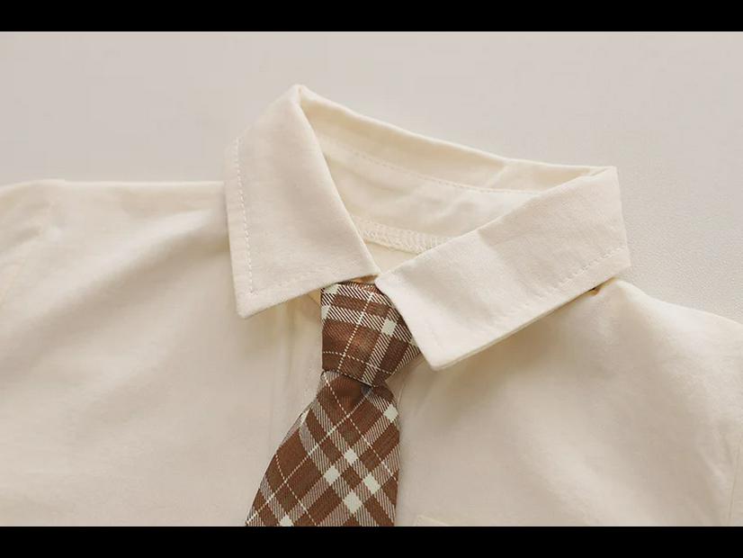 Костюм-тройка для мальчиков весна/осень: Новый комплект свитера и жилета 2023 года для детей от 1 до 5 лет