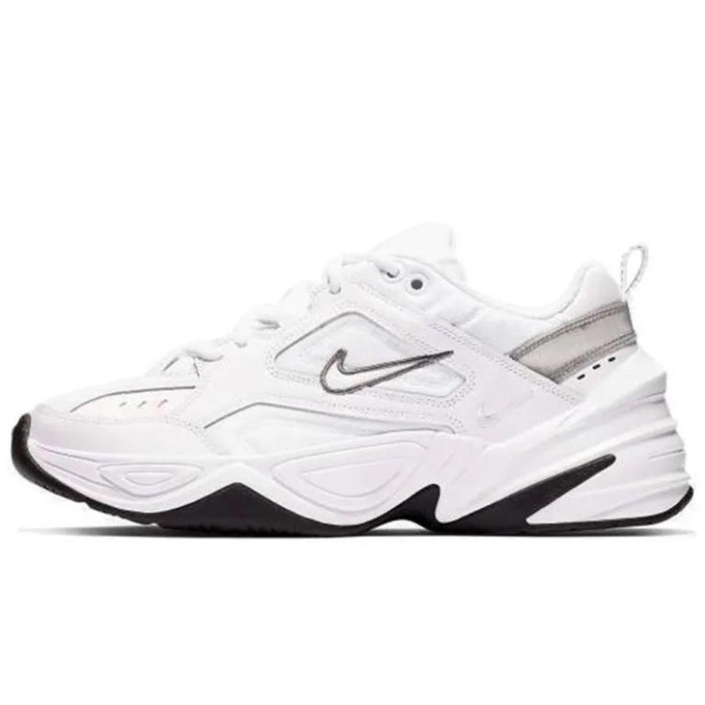 Nike Кожаные, Нескользящие, Износостойкие, Увеличивающие рост, Низкие, Массивные Кроссовки Женские Белые BQ3378-100(Команда188- )
