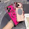 Для Для Iphone 17 Air Pro Max  Покрытие Рамка в форме сердца  Магнитный Чехол для Телефона Для Для Iphone 13 14 15 16 Plus Задняя Крышка