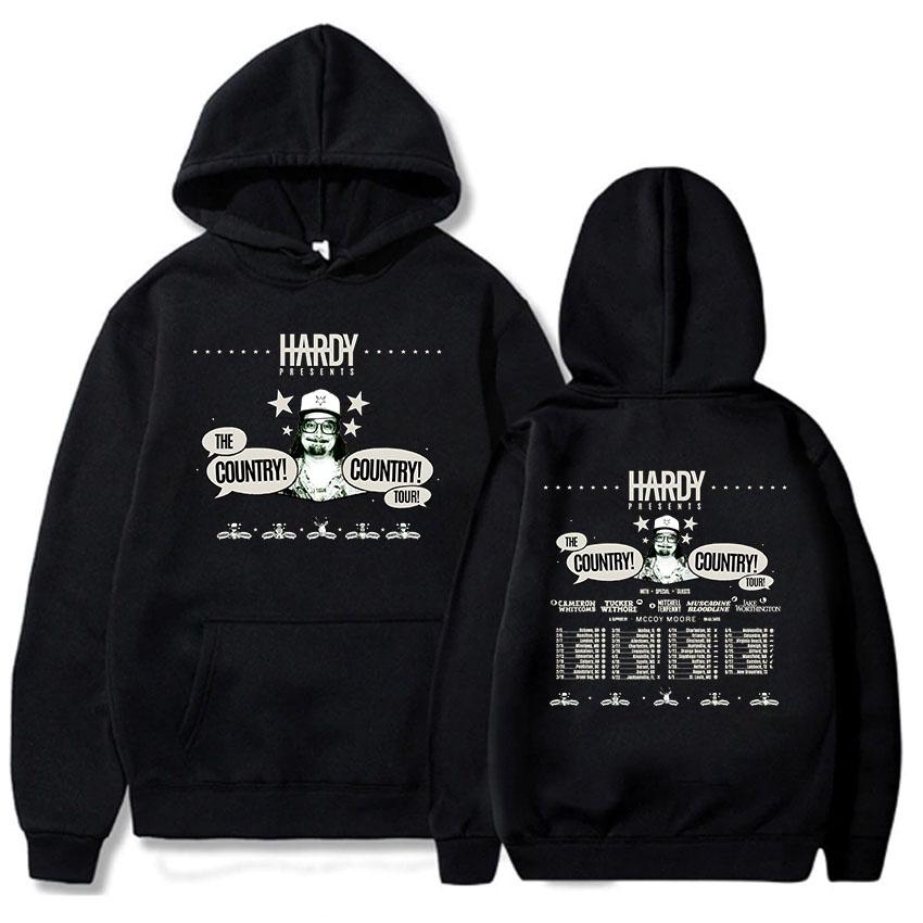 HARDY THE COUNTRY! COUNTRY! TOUR! 2026 Hoodies Fashion Unisex Streetwear Hip Hop Graphic Printing Clothing Winter Sweatshirt